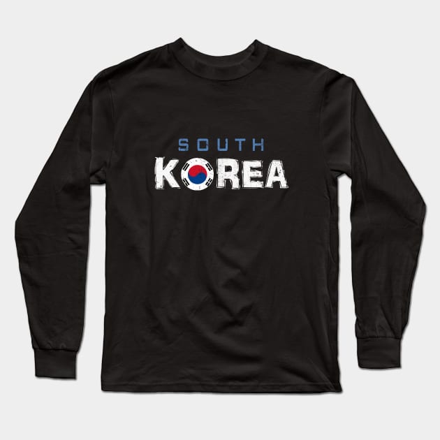 south korea, korean soccer Long Sleeve T-Shirt by LND4design